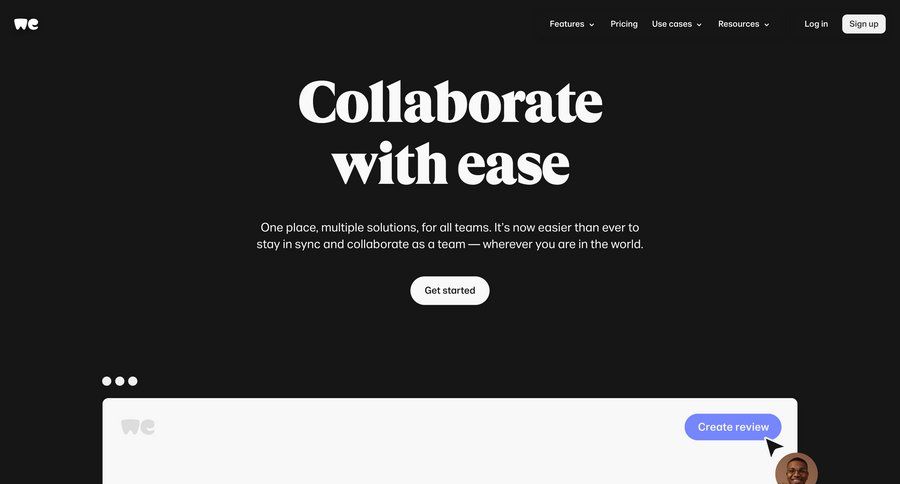 WeTransfer
			 features news feed ui page example