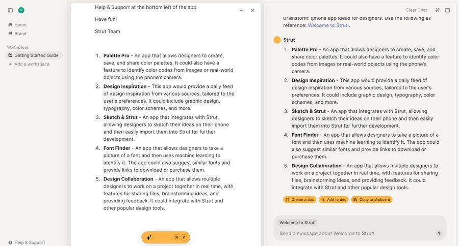 Strut
			           ux ui design