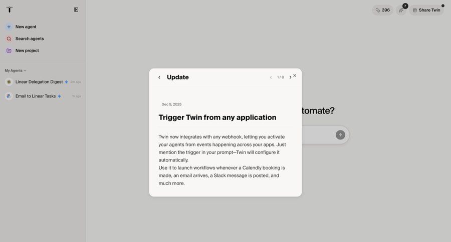 Twin
				home ui page example