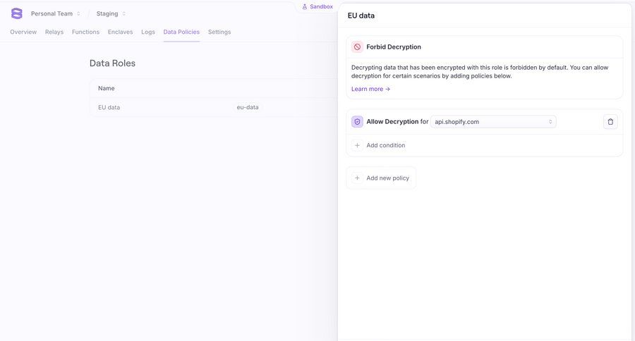 Evervault
			 data management configuration settings access control user role security user profile user profile page table version control ui page example