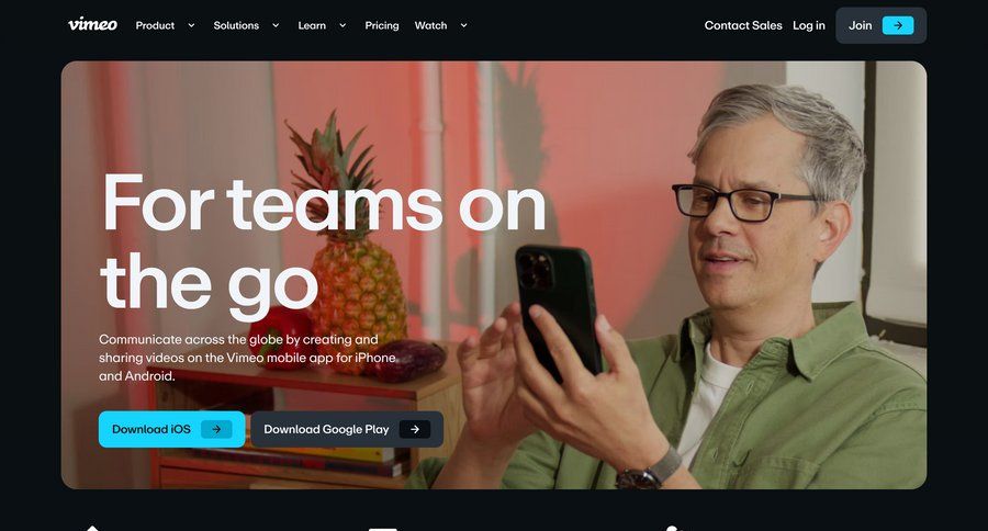 Vimeo
			 team collaboration b2b saas pricing plans ui page example