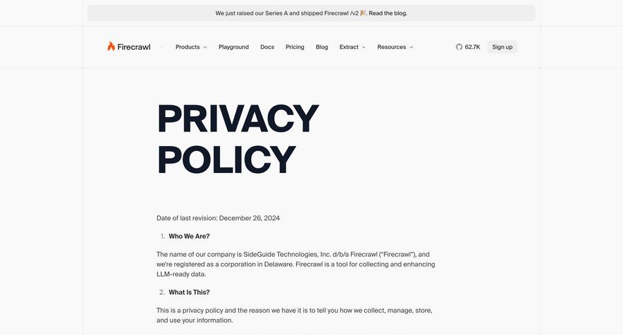 Firecrawl
				article ui page example