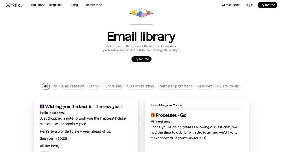 Folk
				templates page example