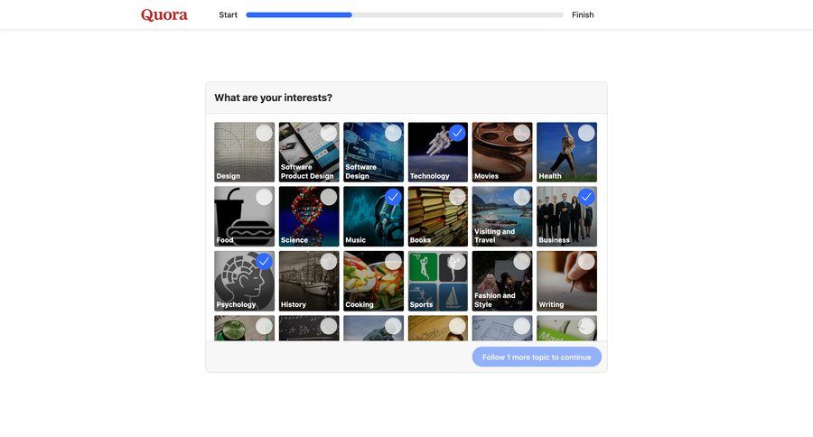 Quora screen example