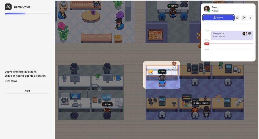 Gather
				onboarding ui page example