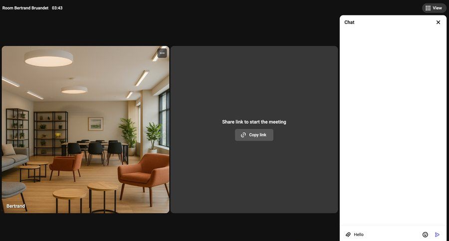 Kinescope
			 live chat ui page example