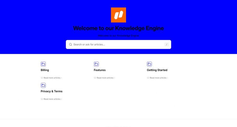 FeatureOS
			 grid knowledge base documentation search bar ui page example