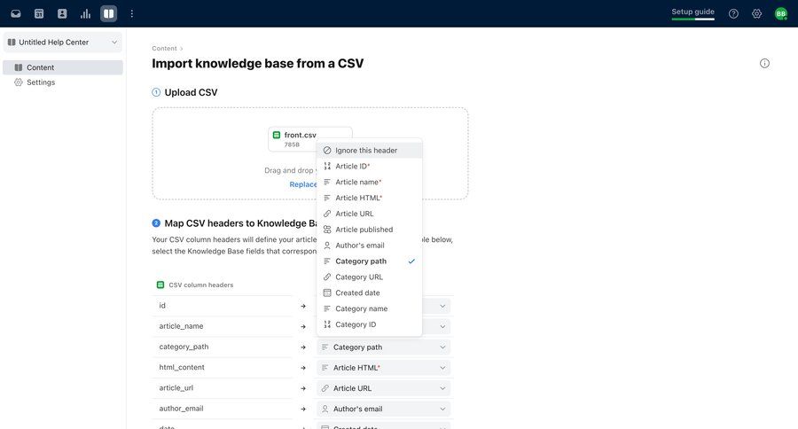 Front
			 data management configuration form import data file upload drag and drop knowledge management drag & drop wizard sidebar data import import file import tool import wizard file picker mapping ui page example
