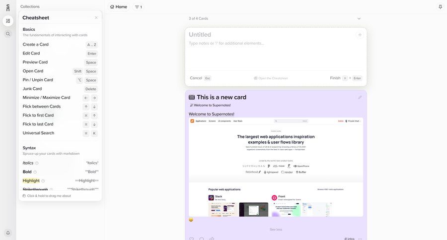 Supernotes
			modal & popover keyboard shortcuts content management menu tips keyboard shortcuts shortcuts hotkeys quick actions quick keys cards ui ui page example