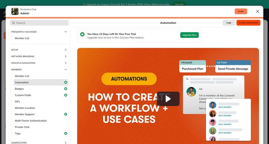 Mighty
			 dashboard sidebar navigation workflow form automation full-screen layout workflow configuration automation setup setup ui page example