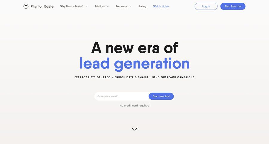 PhantomBuster
				 page example