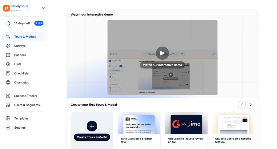 Jimo
				onboarding page example