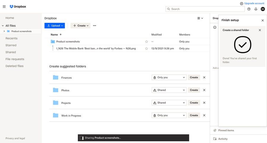 Dropbox
			           ux ui design