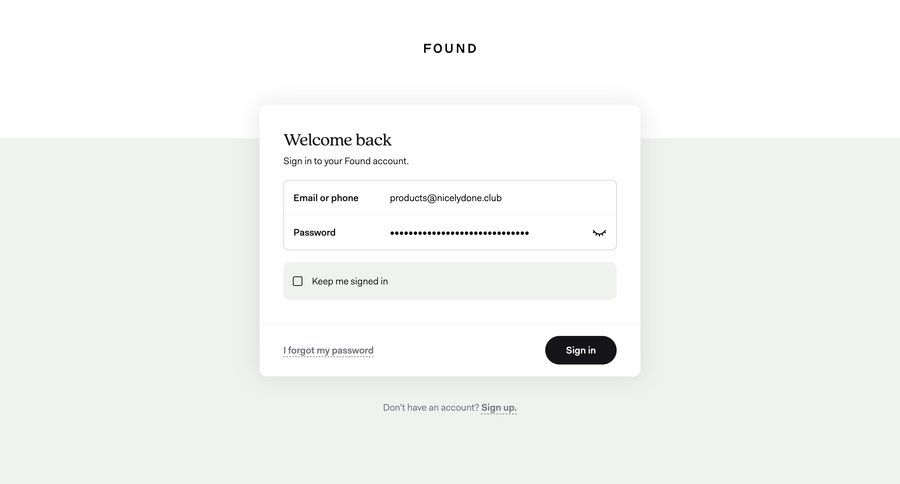 Found
			 account management onboarding user authentication authentication security sign in login page ui page example