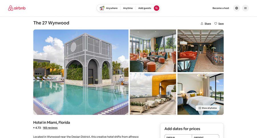 Airbnb
			press product page photo gallery ui page example