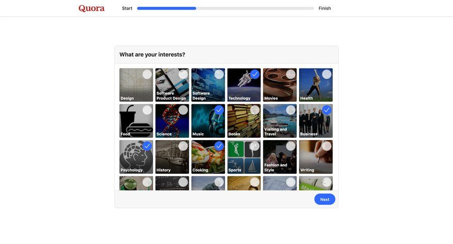 Quora screen example