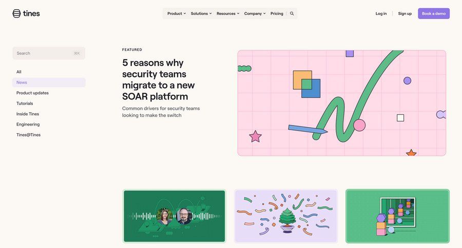 Tines
			 case studies chat interface check out advanced search pagination ui page example