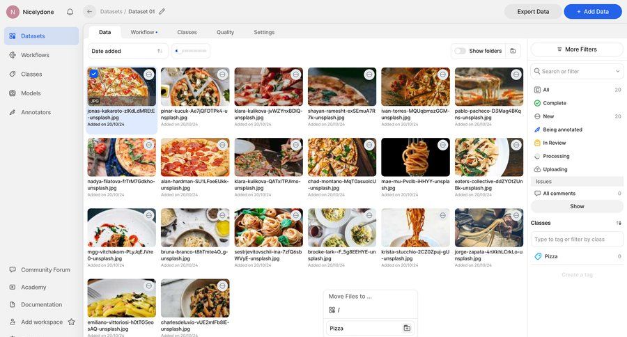 V7
			 data management settings sidebar navigation artificial intelligence grid workflow file management file organization tagging filter controls machine learning dropdown filters sidebar menu filter options modern ui page example