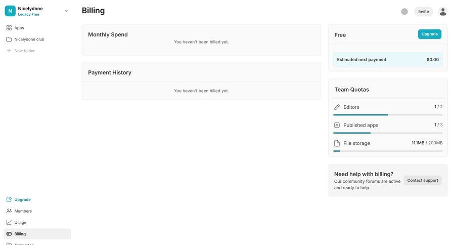 Glide
			 settings account management finance payment history progress bar ui page example