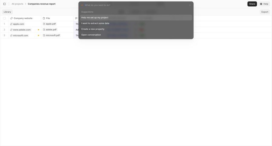 V7
			table command palette modal screen data management project management project setup file management data entry menu table suggestion ui page example