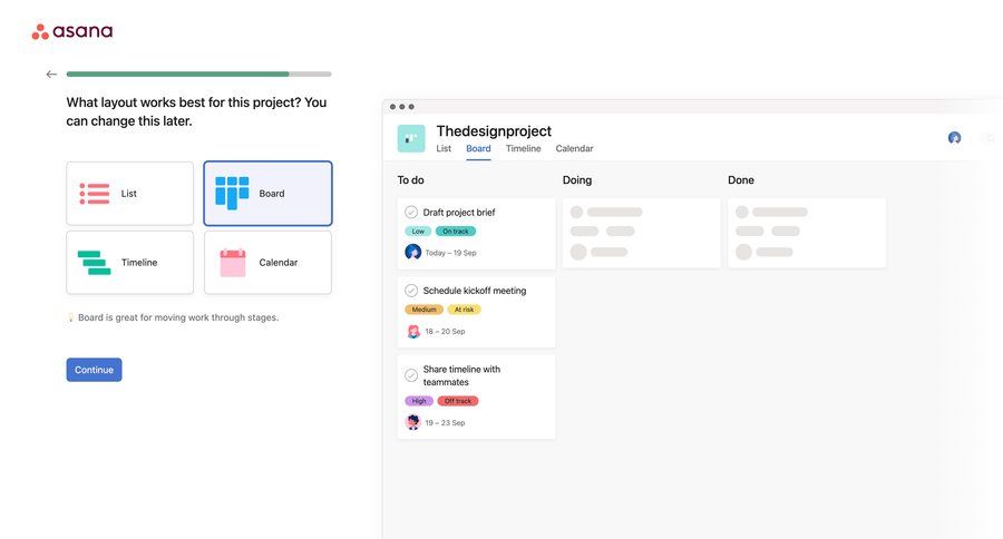 Asana
			         ux ui design