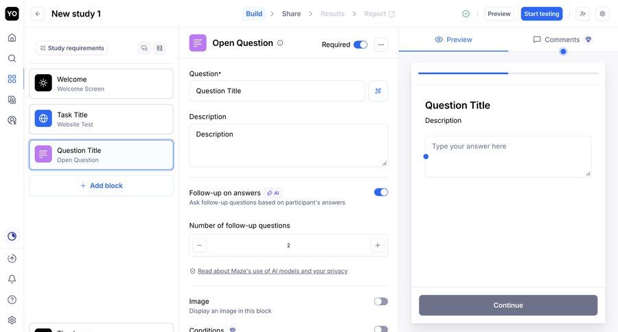Maze
			 conditional logic ui page example