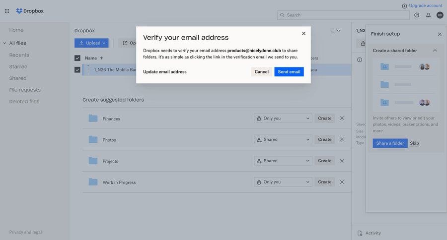 Dropbox
			               ux ui design