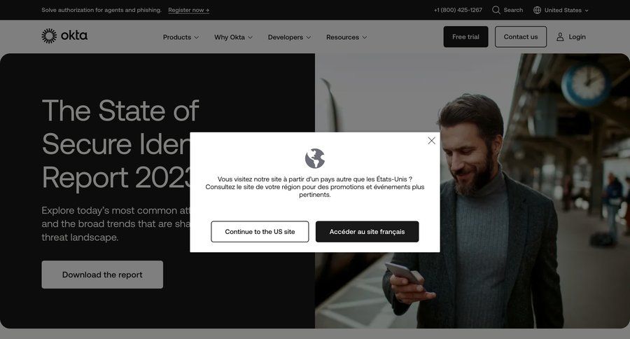 Okta
				modal & popover ui page example