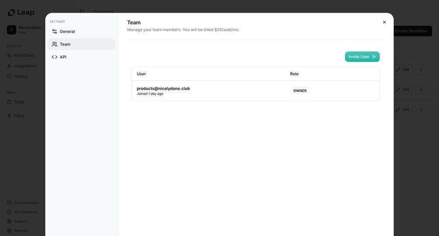 Leap
			 settings user role parameters ui page example