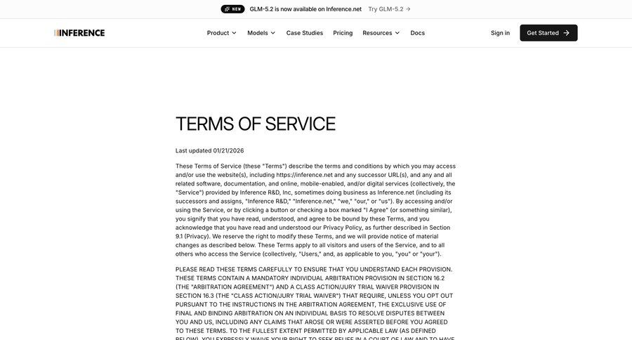 Inference
				company ui page example
