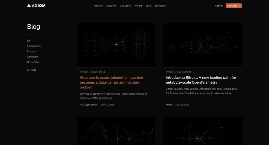 Axiom
				blog ui page example