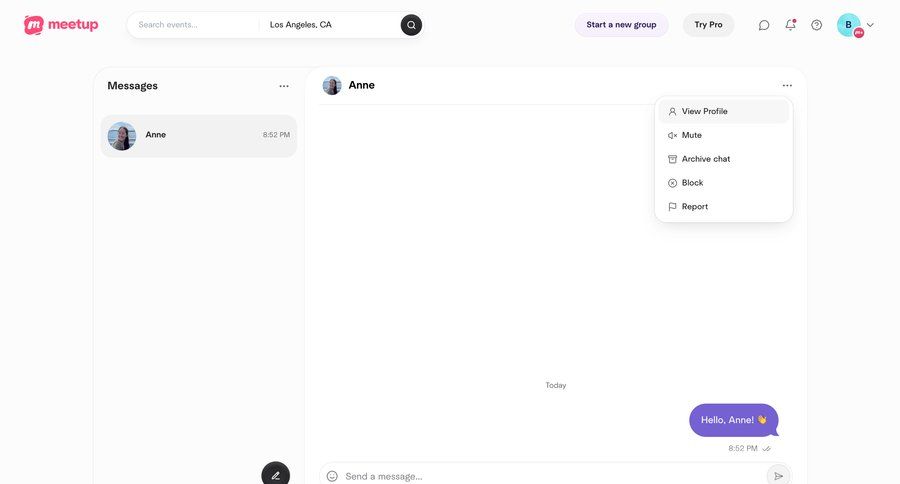 Meetup
				list ui page example