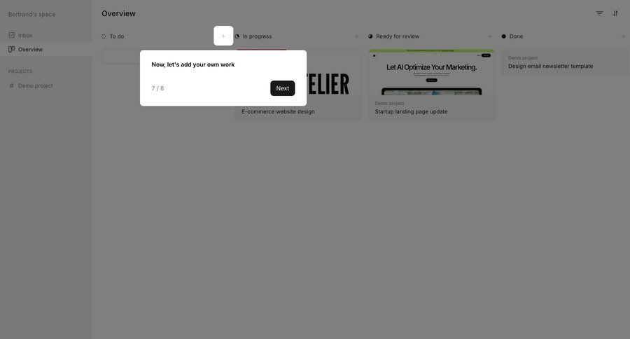Workflow
			 task management dashboard sidebar navigation project management kanban board project dashboard ui page example