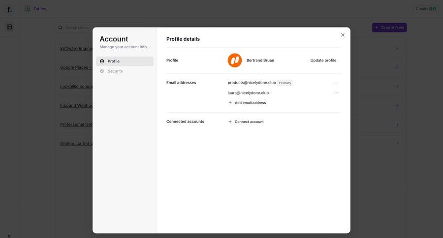 Freckle
			 settings account management onboarding form account settings email management profile management update ui page example