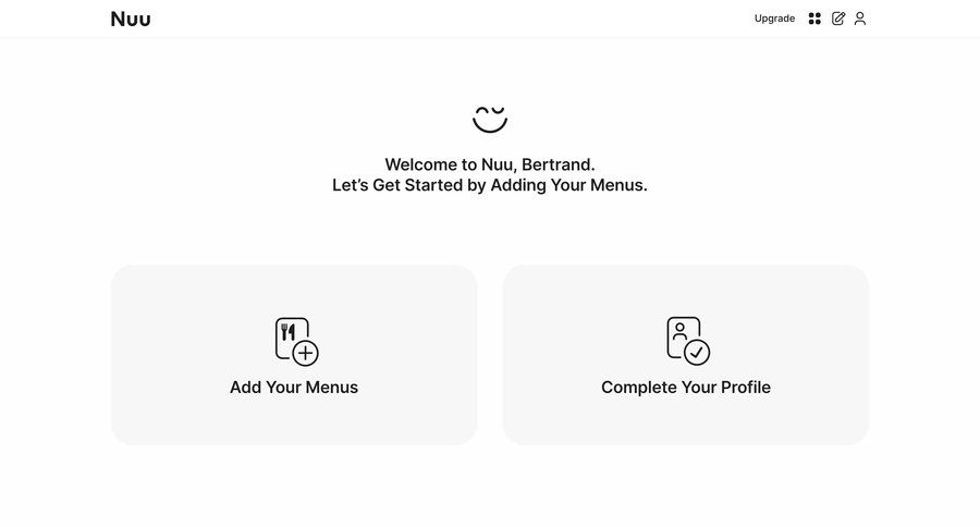 Nuu
				home page example