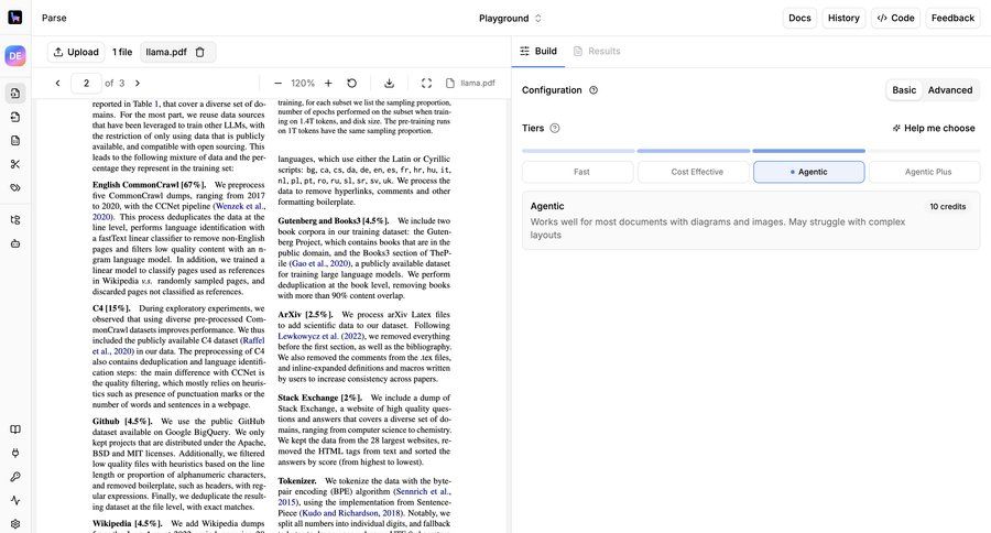 Llamaindex
				settings ui page example