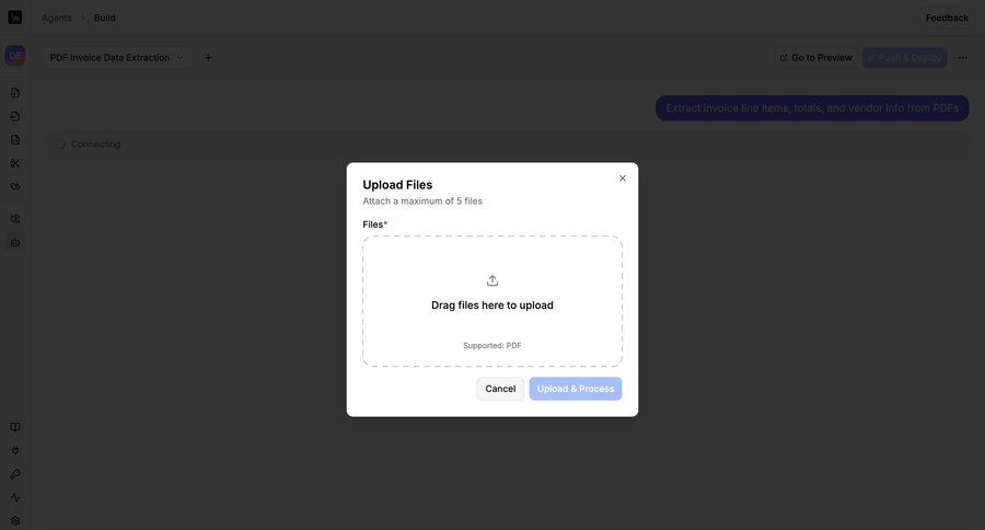 Llamaindex
			 file upload modal ui page example