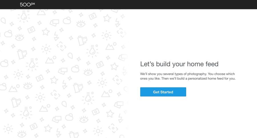 500px
				onboarding page example