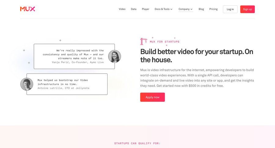Mux
			startup & non-profit program download report real-time editing ui page example