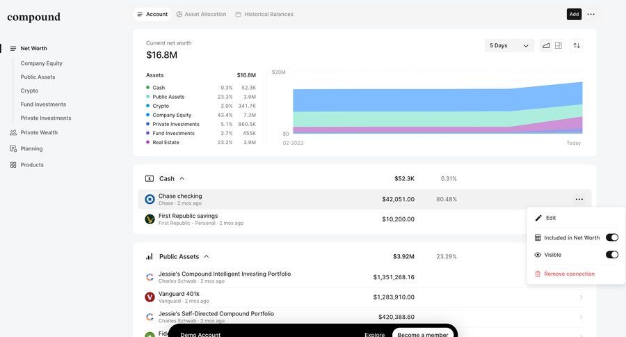 Compound
				bulk actions page example