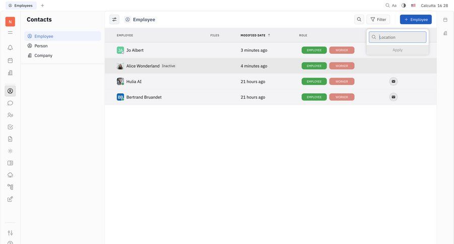 Huly
			 data management sidebar navigation user management grid account setup minimalist design dropdown filters table ui page example
