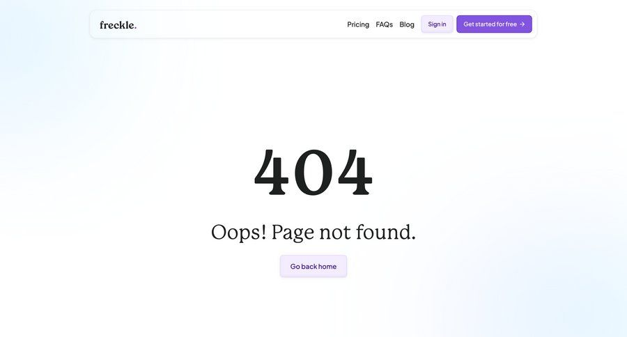 Freckle
				404 ui page example
