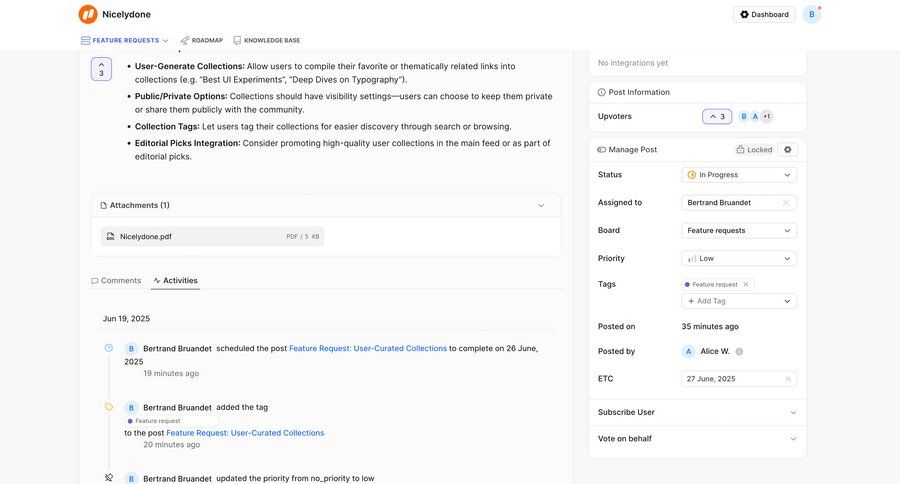 FeatureOS
			 task management collaboration dashboard project management grid user activity tagging ui page example