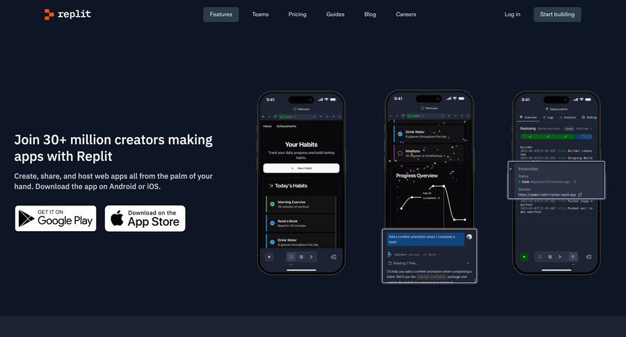 Replit
			application download feature desktop download mobile alternatives download report ui page example