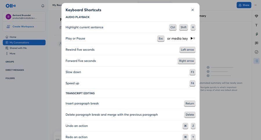 Otter
			modal & popover keyboard shortcuts configuration tutorial communication tips keyboard shortcuts shortcuts hotkeys quick actions quick keys ui page example
