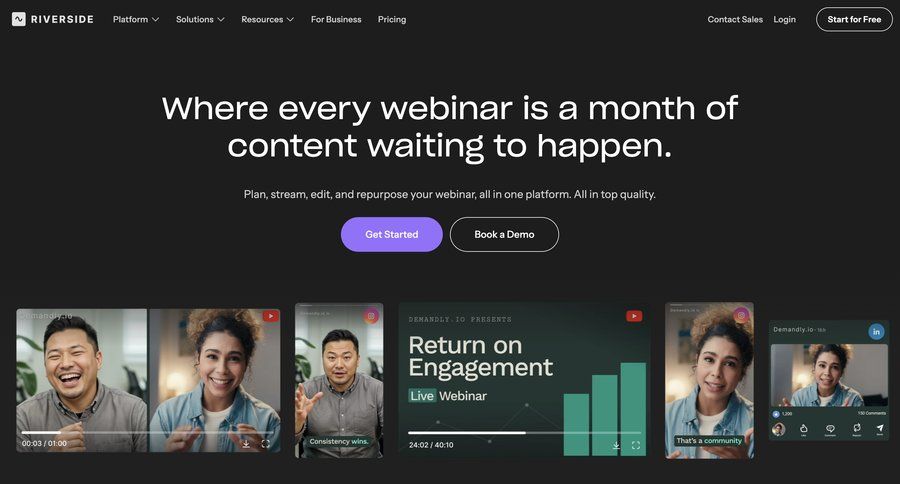 Riverside
			 b2b marketing ui page example