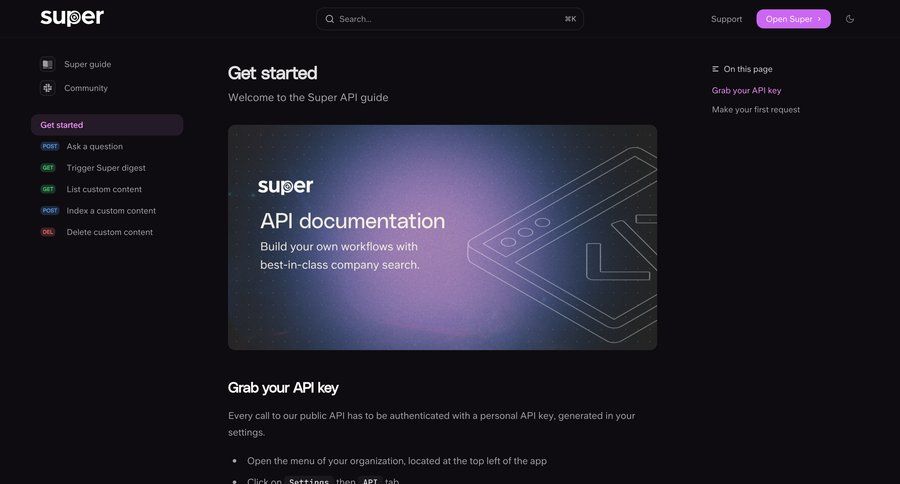 Super
				onboarding ui page example