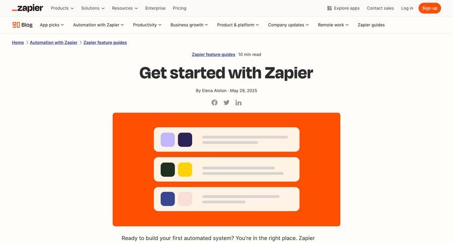 Zapier
				article ui page example
