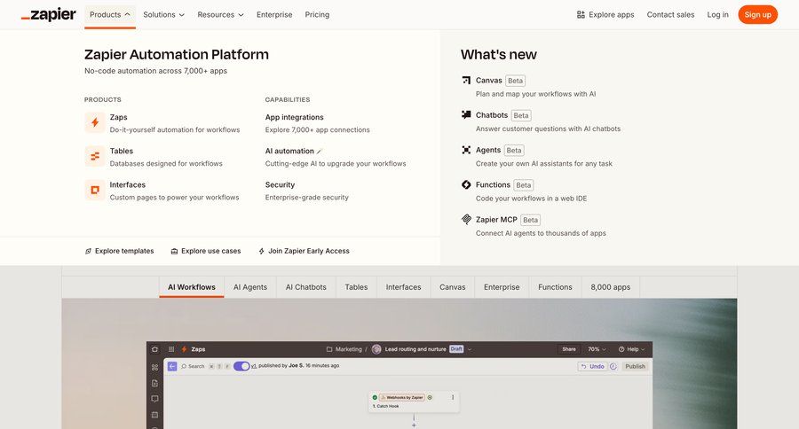 Zapier
				signup ui page example