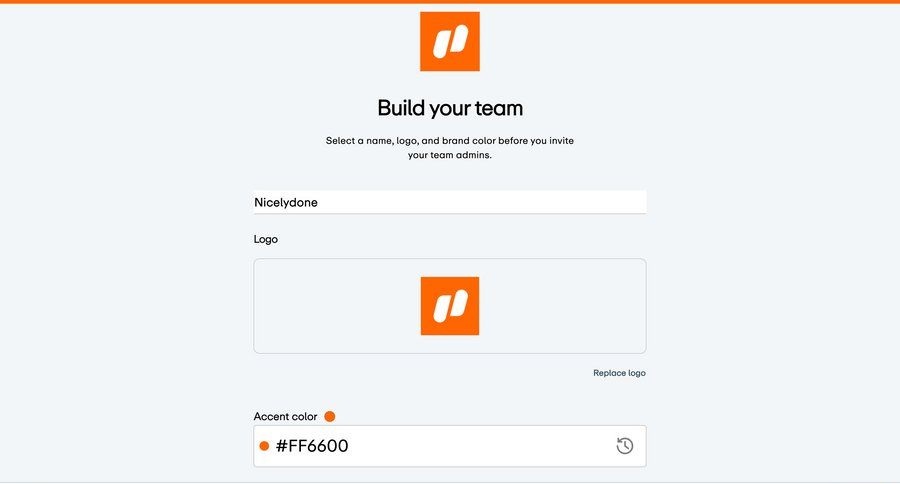 Vimeo
			 modal screen onboarding form file upload form layout team creation setup ui page example